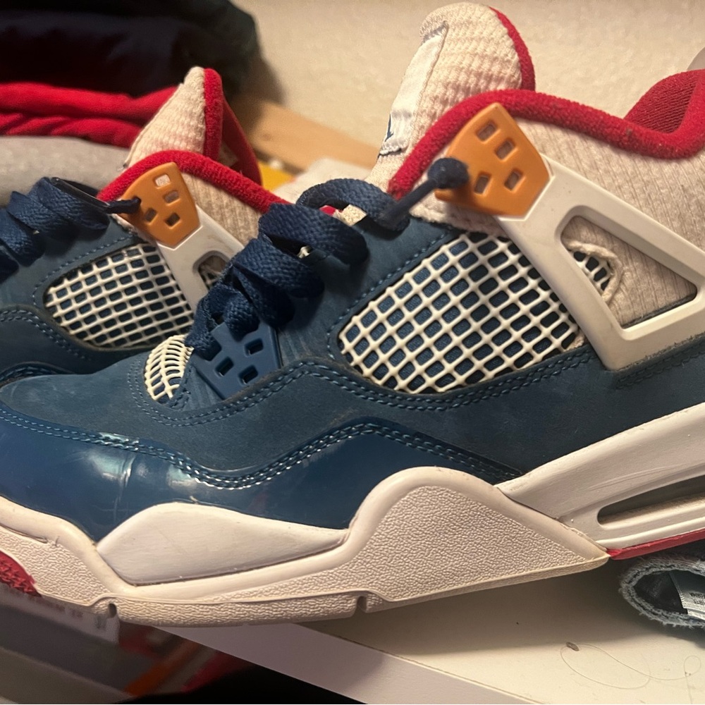 Original Use Blue and Red Sneakers with Air Cushioning